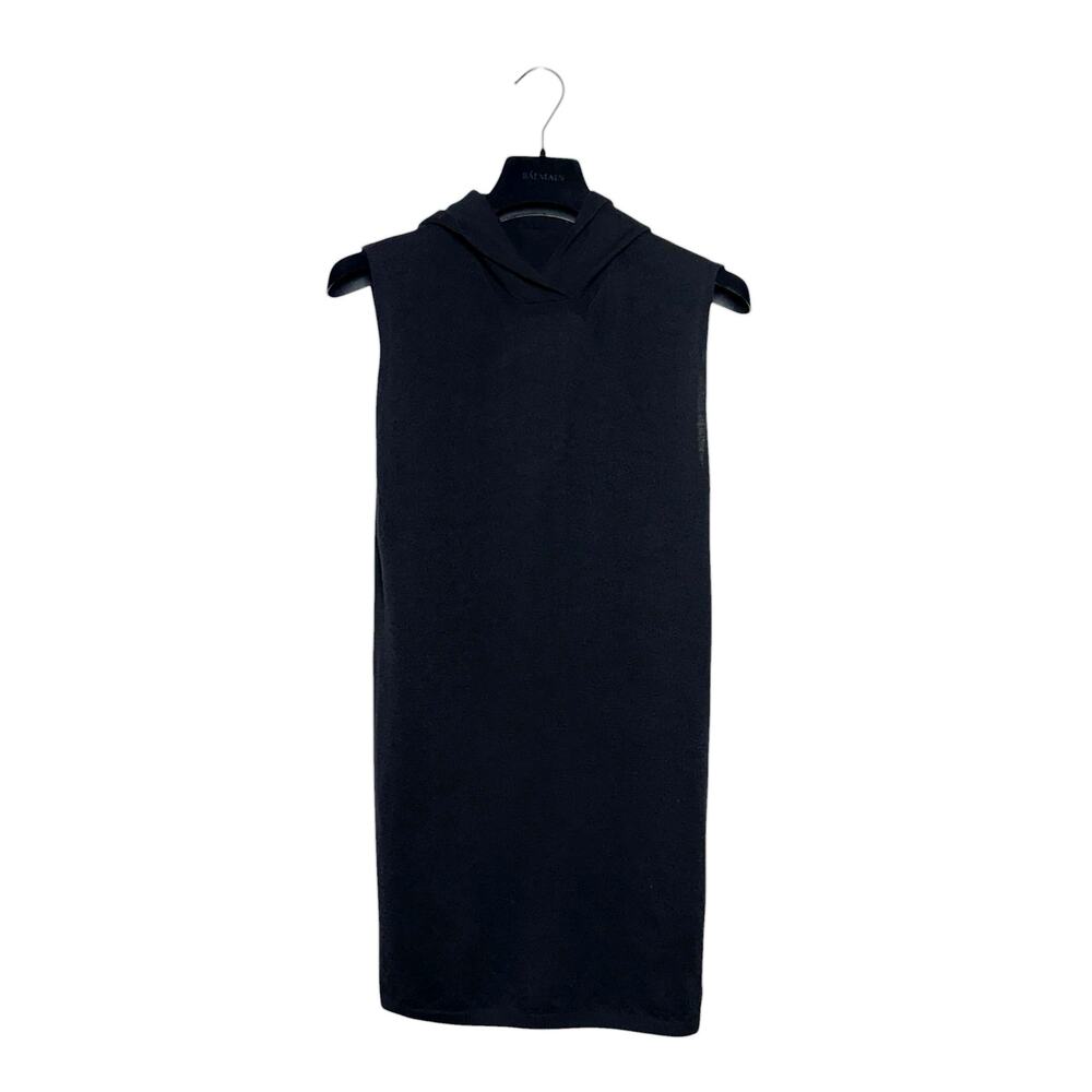 Rick Owens Knit Sleeveless Wool Hoodie Large